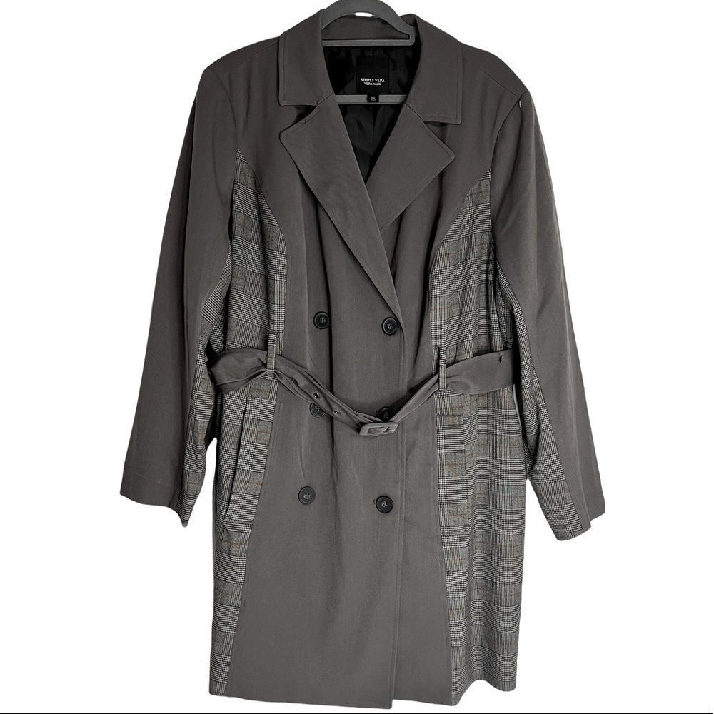 Simply Vera Vera Wang Black Trench Coat Elegant Design